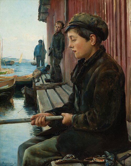 Fiskergutten, 1887, Hans Olaf Heyerdahl