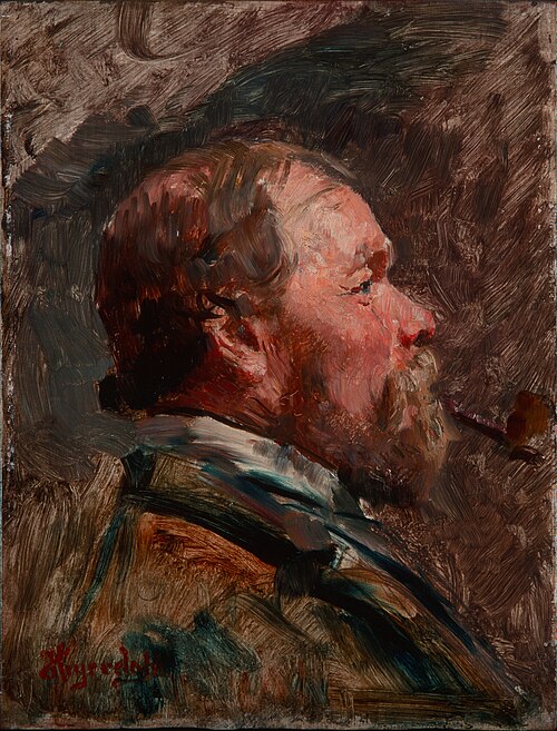 Mannsportrett, 1880, Hans Olaf Heyerdahl