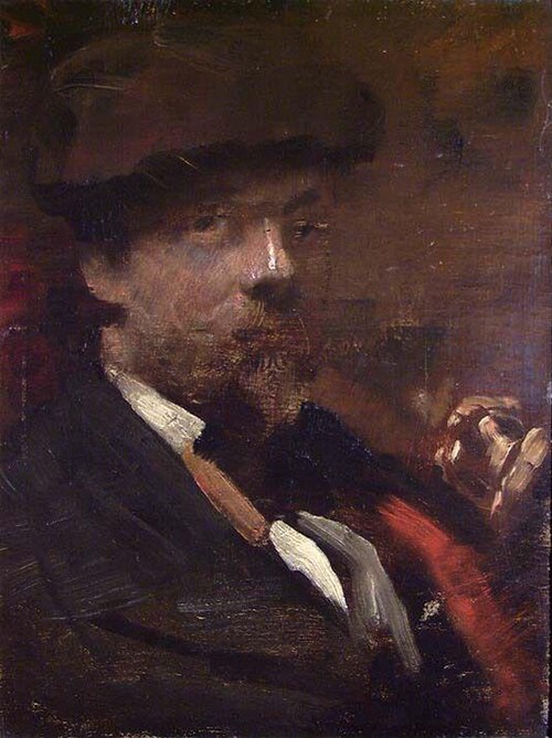 Portrait of the Danish Painter Frants Henningsen, 1881, Hans Olaf Heyerdahl