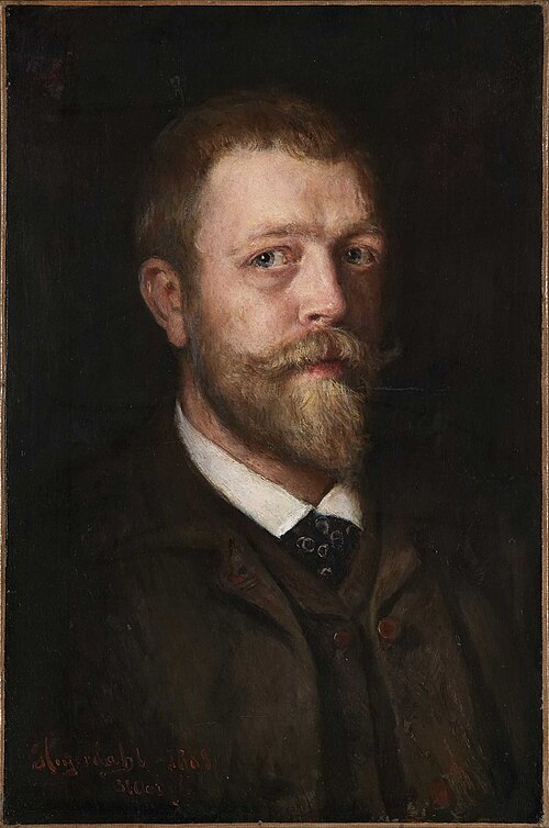 Self-portrait, Hans Olaf Halvor Heyerdahl, 1889, Hans Olaf Heyerdahl