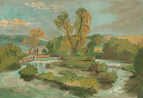 Ostrovček na rieke, 1910, Jozef Hanula