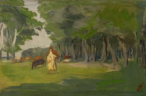 Pasture in Kalocsa, 1895, Jozef Hanula