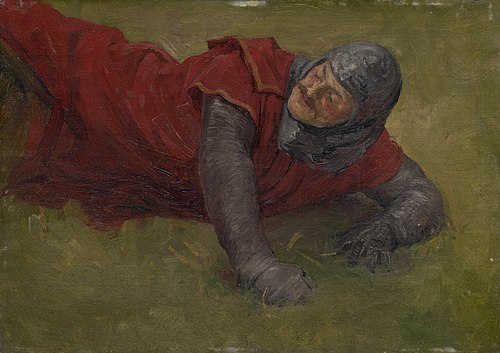 Study of a Wounded Soldier, 1895, Jozef Hanula