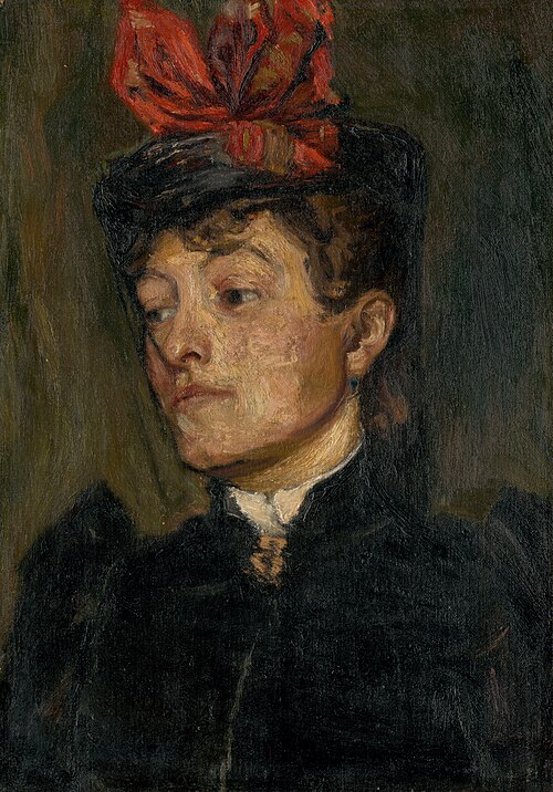 Head of a Lady in a Hat, 1895, Jozef Hanula