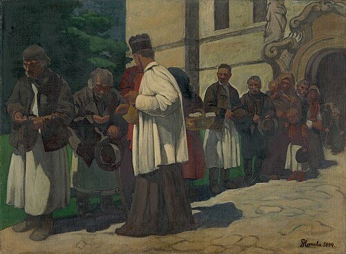 Alms (Study for the Picture Poor), 1894, Jozef Hanula