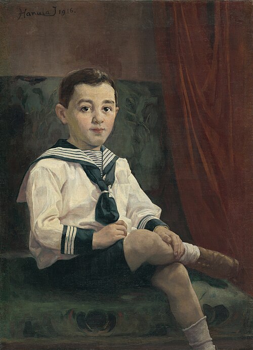 Chlapec v matrózových šatách, 1916, Jozef Hanula