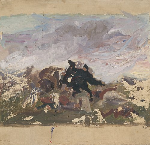 Jazdci na koni, 1890, Jozef Hanula