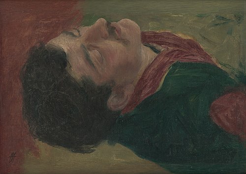 Štúdia ľudskej hlavy, 1880, Jozef Hanula