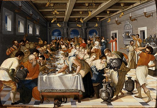 Wedding at Cana, 1571, Michael Damaskinos