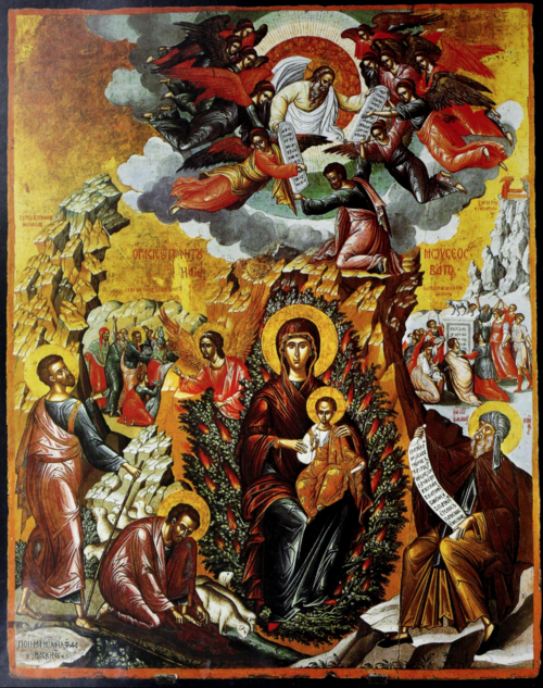 Virgin of the Burning Bush (Damaskinos), 1571, Michael Damaskinos