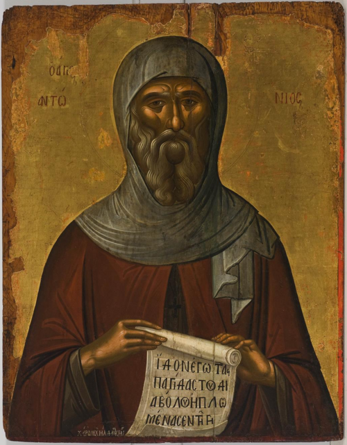 Saint Anthony (Damaskinos), 1571, Michael Damaskinos