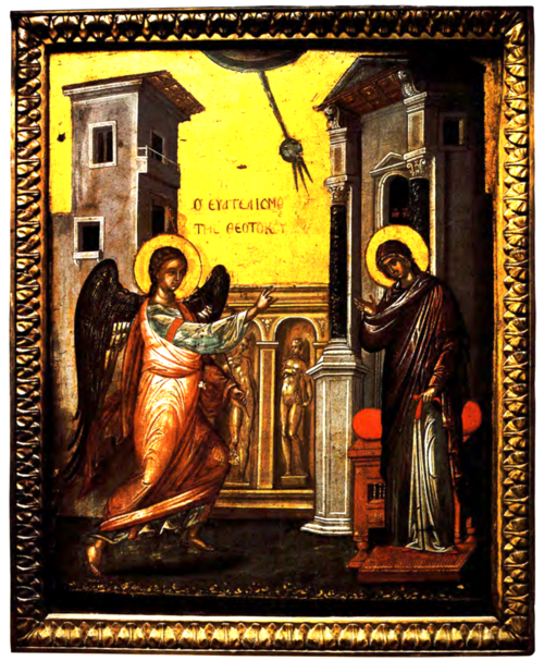 The Annunciation (Damaskinos), 1600, Michael Damaskinos