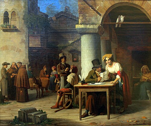 The public letter writer, 1832, Ernst Meyer
