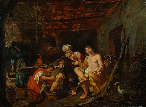 Mercury and Jupiter in the House of Philemon and Baucis, 1650, Philip Gyselaer