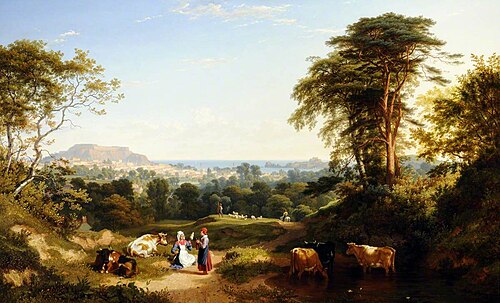 View of St Helier with Fort Regent, 1833, Philip Hutchings Rogers