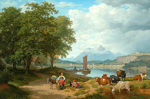 Bavarian Landscape, 1838, Philip Hutchings Rogers