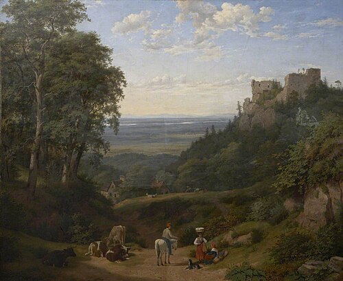 Ruins of Eberstein Castle, 1848, Philip Hutchings Rogers