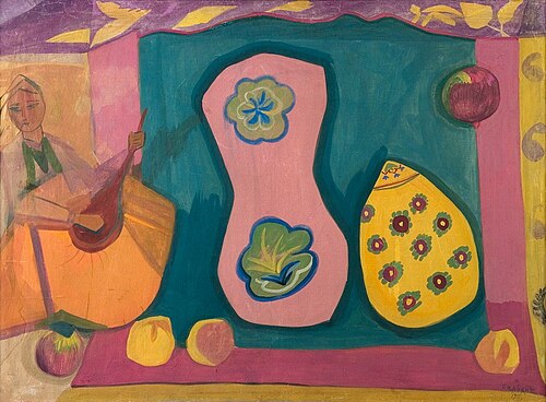 Armenian Woman with a Saz, 1915, Martiros Sarian