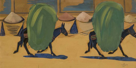 Mules carrying hay, 1910, Martiros Sarian