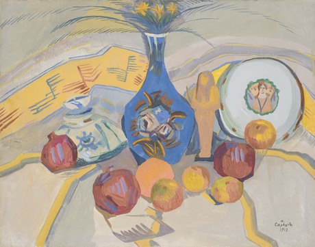 Still life with a blue jug. Bright tones, 1913, Martiros Sarian