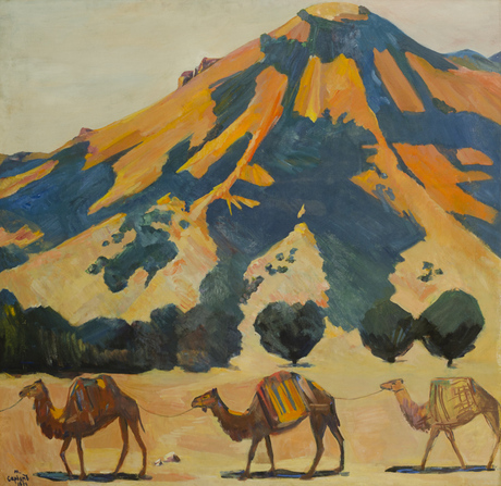 Mountain and passing camels, 1912, Martiros Sarian