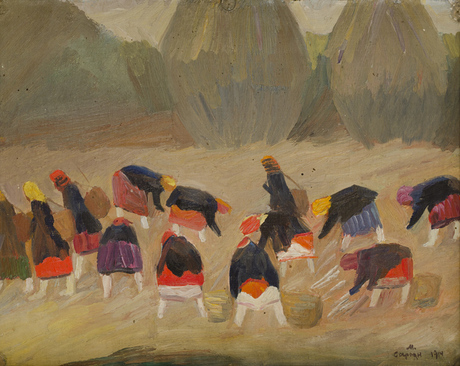 Peasant women in the field (study), 1914, Martiros Sarian
