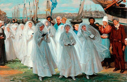 The First Communion, Dieppe, 1878, Philip Richard Morris
