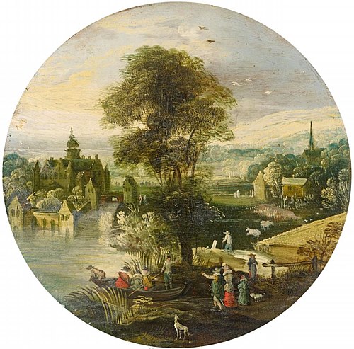 Landscape with water castle, 1627, Philippe de Momper