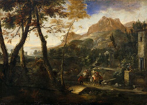 Landscape with a waterfall, 1650, Philips Augustyn Immenraet