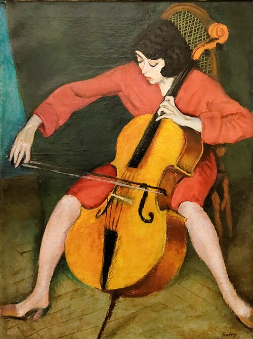 Cellist, 1928, Róbert Berény