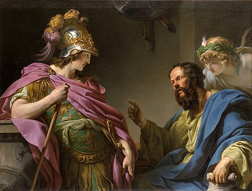 Alcibiade recevant les leçons de Socrate, 1776, François-André Vincent