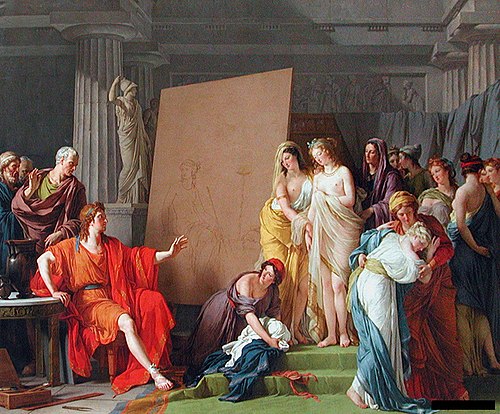 Zeuxis et les filles de Crotone, 1789, François-André Vincent