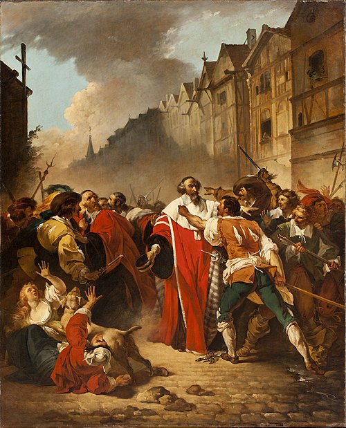 Le Président Molé, saisi par les factieux, au temps des guerres de la Fronde, 1778, François-André Vincent