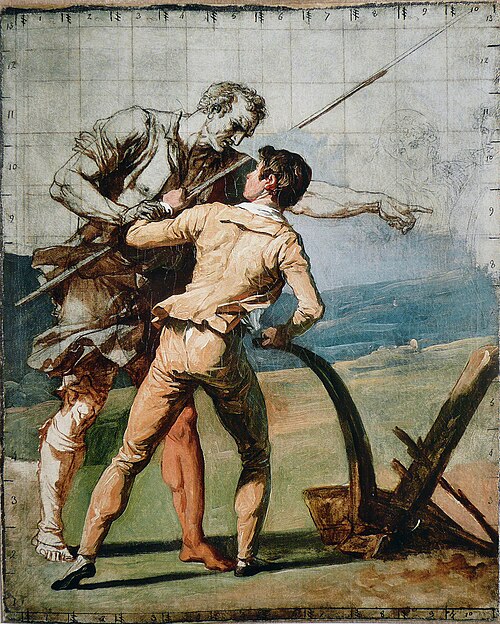La leçon de labourage, 1796, François-André Vincent