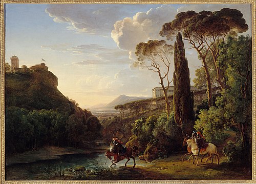 Paysage d'Italie avec trois chevaliers, 1806, Pierre-Athanase Chauvin