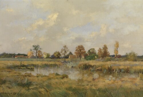 Landscape near Amiens, 1895, Pierre Emmanuel Damoye