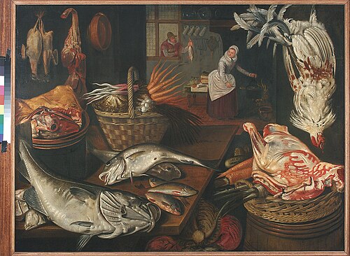 Kitchen Piece, 1621, Pieter Cornelisz van Rijck