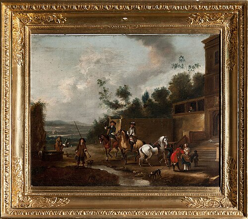 Departure for hunting, , Pieter Wouwerman