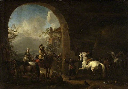 The stable, , Pieter Wouwerman