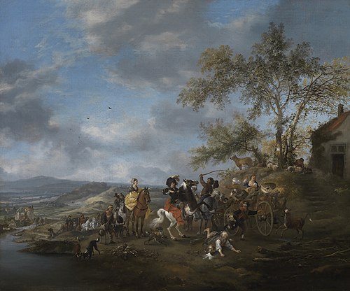 The Collision, 1680, Pieter Wouwerman