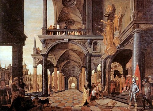 Fantasy palace with judgement of Solomon, 1622, Pieter van Bronckhorst