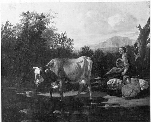 Vee met herderin, 1671, Pieter van der Leeuw