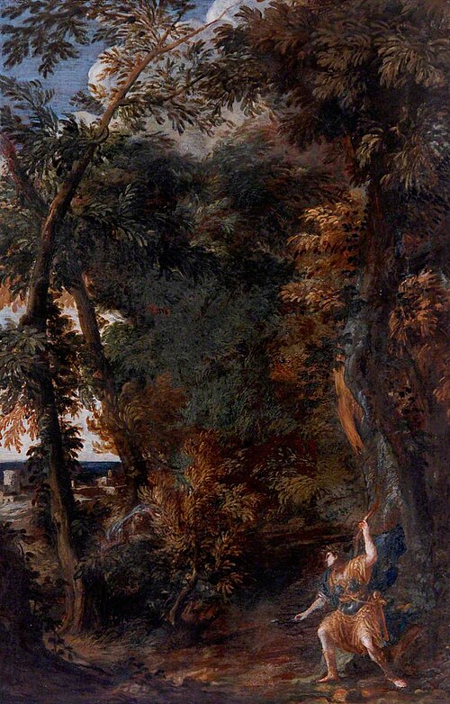 Cephalus and Procris, , Pietro Montanini