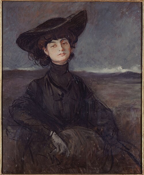 Portrait de la comtesse Anna de Noailles, née Brancovan (1876-1933), poétesse, 1905, Jean-Louis Forain