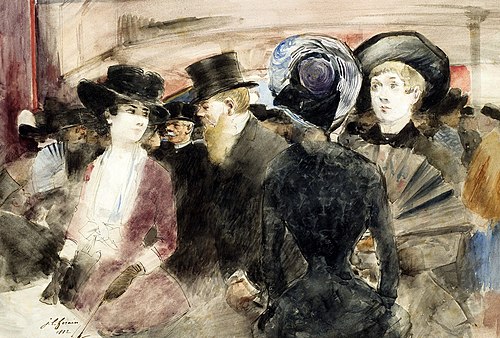 Au Théâtre., 1882, Jean-Louis Forain