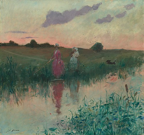 The Artist's Wife Fishing, 1896, Jean-Louis Forain