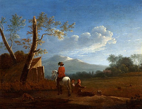 Landscape with Bird Catchers, 1660, Karel Dujardin
