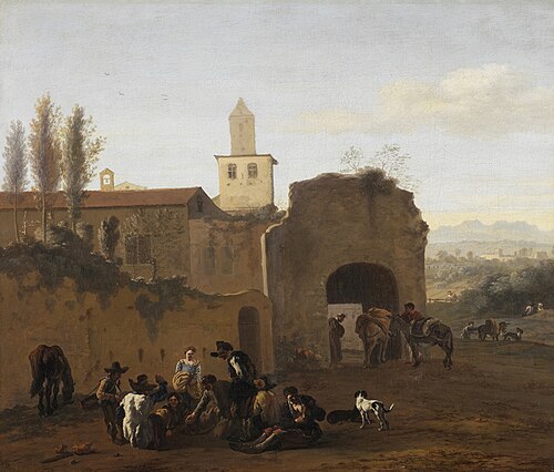 Morra players., 1675, Karel Dujardin