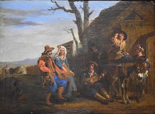 Danse de paysans, 1700, Karel Dujardin