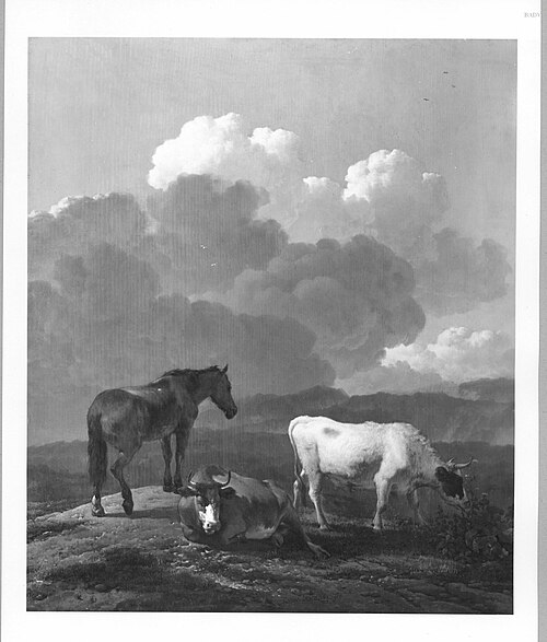 Paysage italien avec bétail, 1631, Karel Dujardin